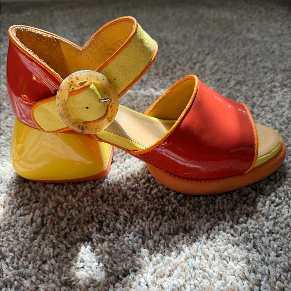 John Fluevog F-Trip Bridgett Leather Sandals - Picture 7 of 9